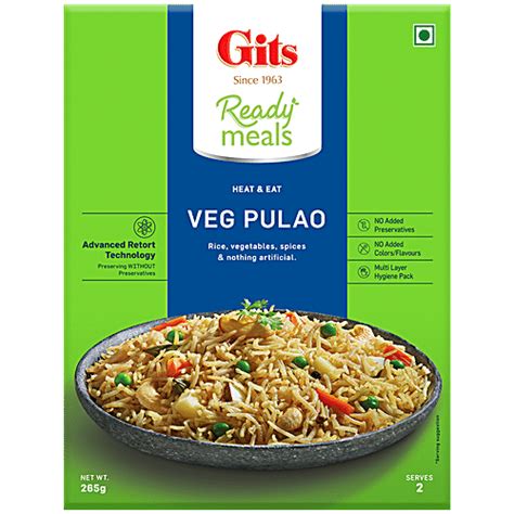 Buy Gits Ready Meals - Veg Pulao 265 gm Online at Best Price. - bigbasket