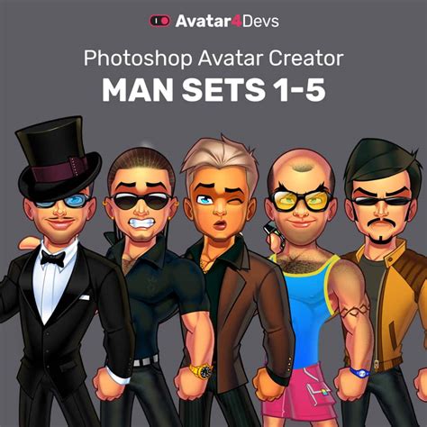 Male Avatar Creator Sets 1-5 » SOSFactory