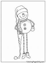 Coloring Page Snowman Printable  Free Pages sketch template