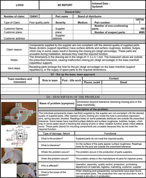 8d problem solving report