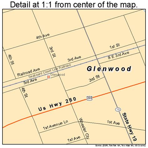 Glenwood Georgia Street Map 1333392