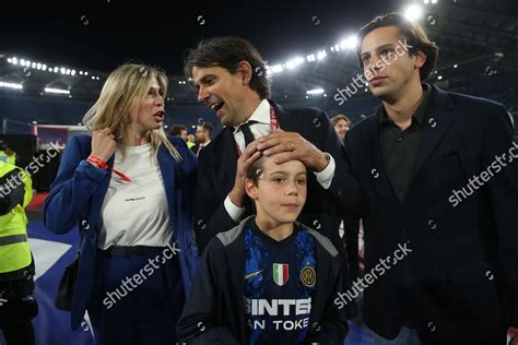 Simone Inzaghi Celebrates Victory His Family Editorial Stock Photo ...