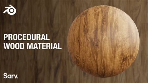 Procedural Wood Material - Blender Tutorial - YouTube