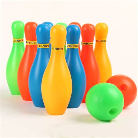 Aliexpress.com : Buy 11cm Height Kids Plastic Bowling Set Outdoor Mini Interaction Leisure ...