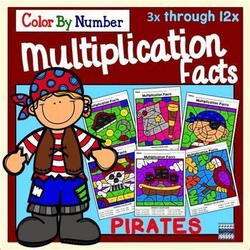 Winter math multiplication facts color by number – Artofit