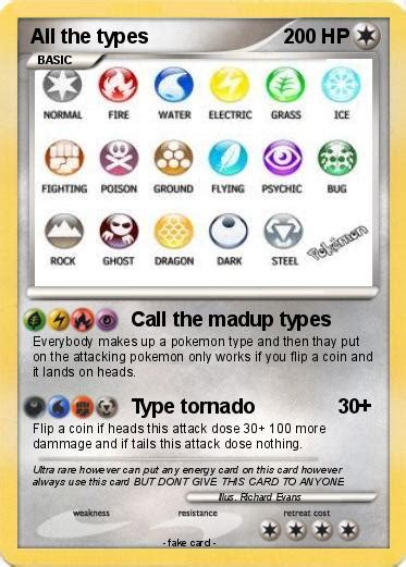 Pokémon All the types - Call the madup types - My Pokemon Card