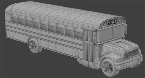 School bus 3D Model $29 - .blend .3ds .fbx .obj - Free3D