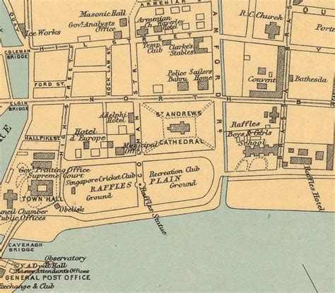 Old Map of Singapore 1905 - VINTAGE MAPS AND PRINTS