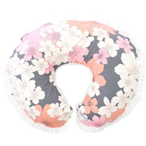 pink and gray floral nursing pillow slipcover-front view | Nursing pillow, Nursing pillow cover ...