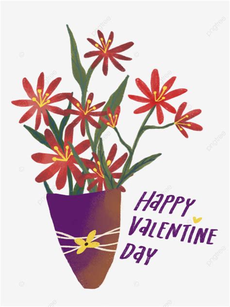 Happy Valentines Day, Flower, Clipart, Valentine PNG Transparent ...