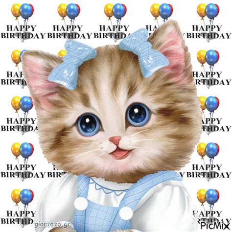 Happy Kitten Birthday Gif Pictures, Photos, and Images for Facebook, Tumblr, Pinterest, and Twitter