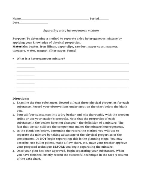 260.Separation of a heterogeneous mixture