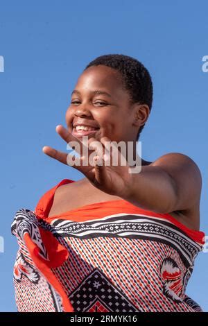 LUDZIDZINI, ESWATINI (SWAZILAND) - 2023 The annual Umhlanga - Reed Dance. King Mswati III - Day1 ...