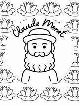 Claude Monet Coloring Sheet By Ms Crawfords Class  TPT sketch template