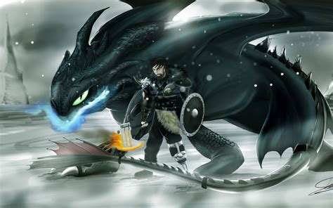 Download wallpaper 3840x2400 dragon, hiccup, how to train your dragon, warrior, art 4k wallaper ...