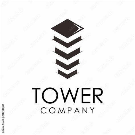 Abstract Tower Logo Design Template For Building Logo Stock Vector | Adobe Stock