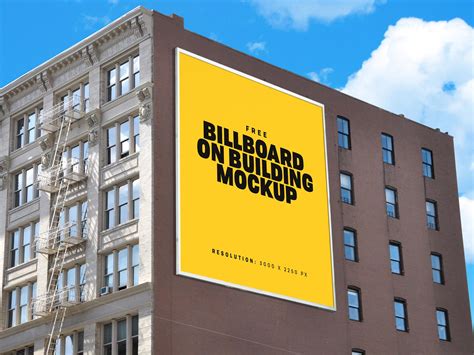 Free Building Billboard Mockup PSD - Designbolts