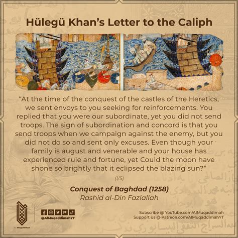 Al Muqaddimah on Twitter: "Hulagu Khan’s Letter to the Abbasid Caliph al-Musta'sim before the ...