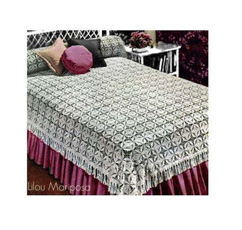 Crochet BEDSPREAD Pattern Vintage Crochet Bedding Pattern Crochet Blanket Pattern Bohemian Home ...