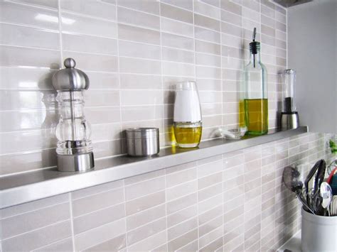 Floating Stainless Steel Shelf for a Sleek Kitchen