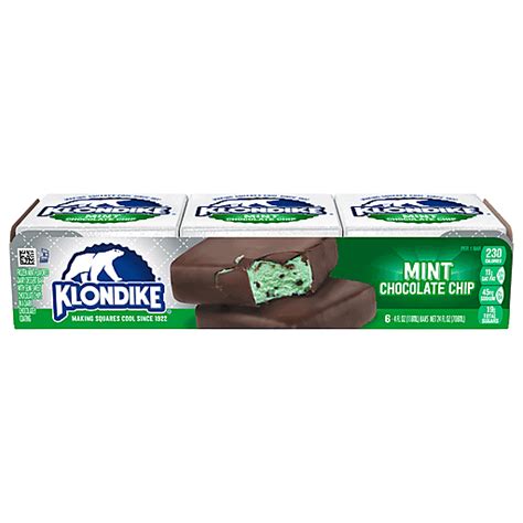 Klondike Dairy Dessert Bar, Chocolate Chip, Mint 6 ea | Shop | Clements'