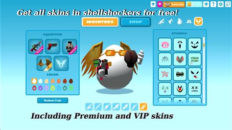 How to get all skins for free in ShellShockers - YouTube