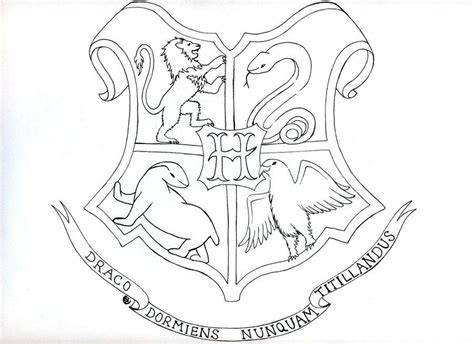 Hogwarts Crest Coloring Page - Coloring Home