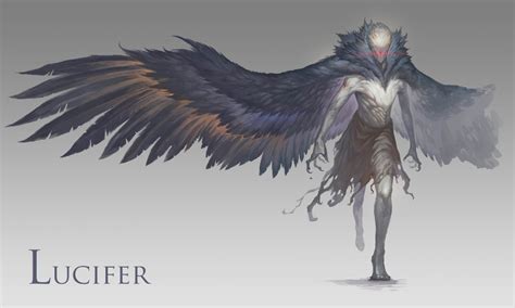 ArtStation - Lucifer, YIN ZHE | Mythical creatures art, Dark fantasy art, Fantasy character design