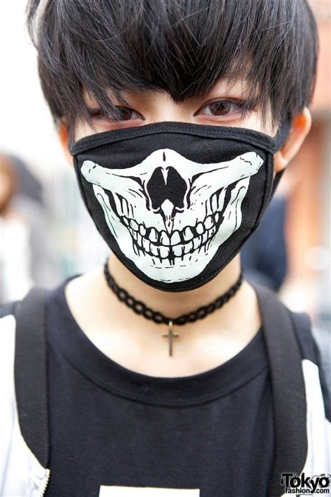 Skull Face Mask j fashion Japanese Streets, Japanese Street Fashion, Tokyo Fashion, Harajuku ...