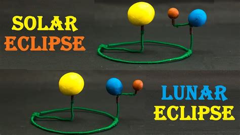 Science Fair Projects | Solar Eclipse Model Lunar Eclipse Model - YouTube