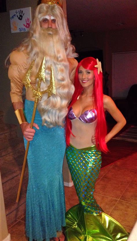 Our King Triton costume we made lol...The little mermaid Ariel and king triton | Mermaid costume ...