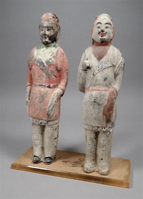 A pair of Chinese painted pottery figures of Guardians, - Aug 07, 2013 ...