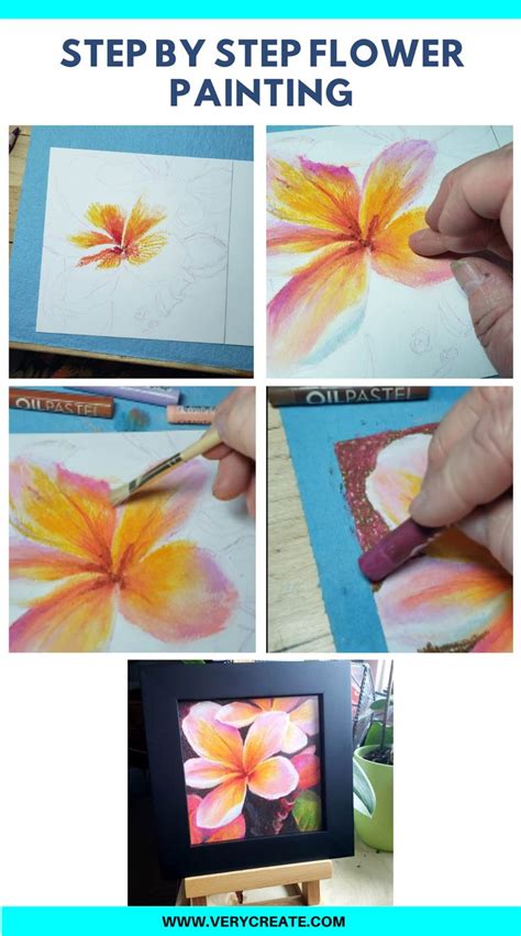 Step By Step Flower Painting Tutorial in 2020 | Oil pastel, Oil pastel art, Sennelier oil pastels