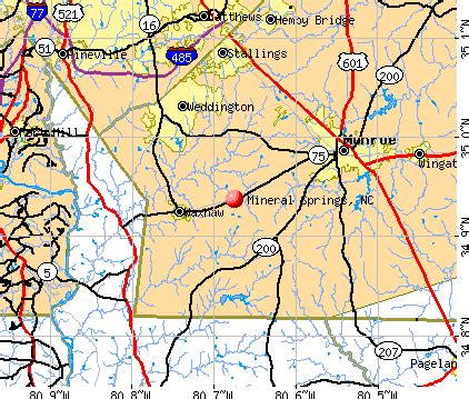 Mineral Springs, North Carolina (NC 28108, 28112) profile: population, maps, real estate ...