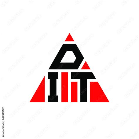 DIT triangle letter logo design with triangle shape. DIT triangle logo design monogram. DIT ...