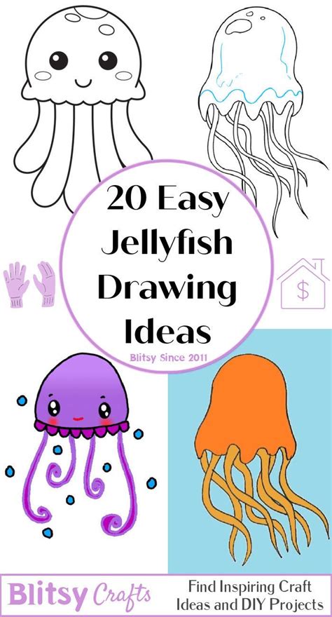 20 Easy Jellyfish Drawing Ideas - How to Draw a Jellyfish