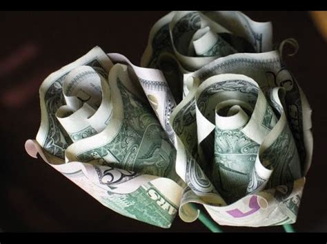 DIY Origami Rose Money | Superholly - YouTube