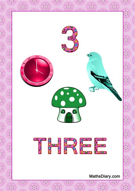 Learning counting and recognition of number 3 – Level 3 – Worksheets - Math Worksheets ...