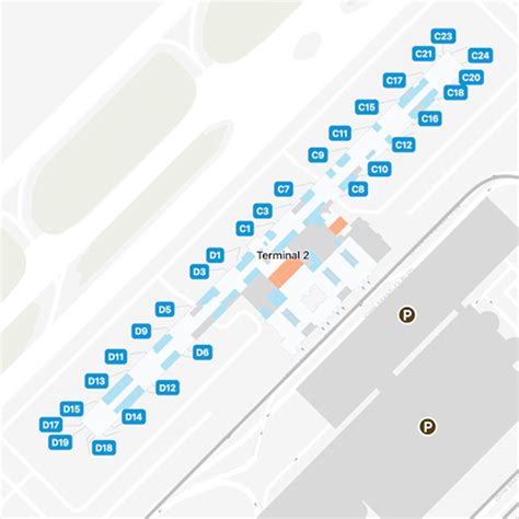 Raleigh-Durham Airport RDU Terminal 2 Map