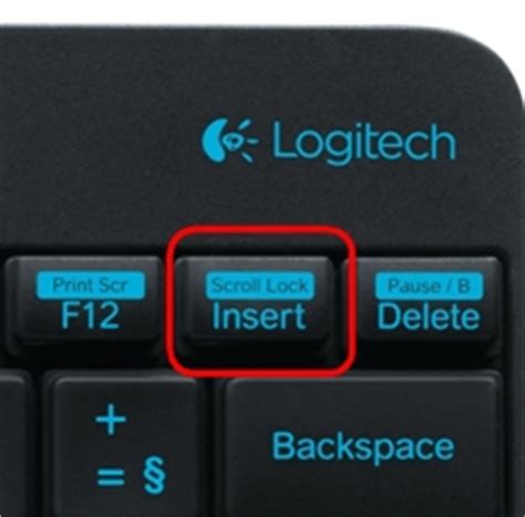 Scroll lock feature on the MK240 keyboard