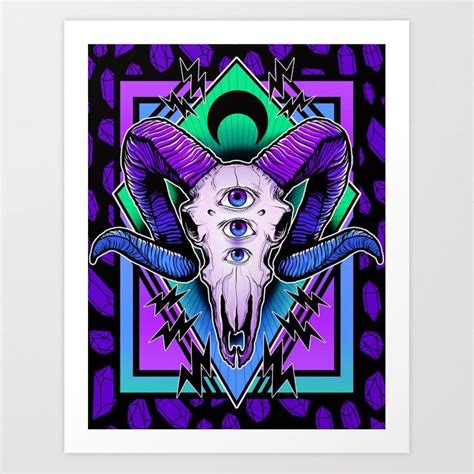 Ram Skull Art Print by Peregrinejazmin | Art prints, Skull art print, Skull art