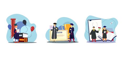 Graduation Diploma Flat Bundle Design 12990455 Vector Art at Vecteezy