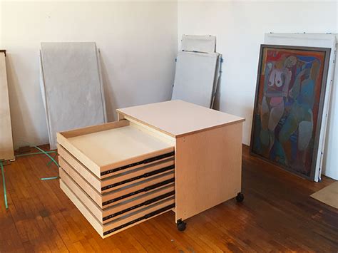 Art Studio Furniture 5 Drawer Rolling Art Storage Drawer System.