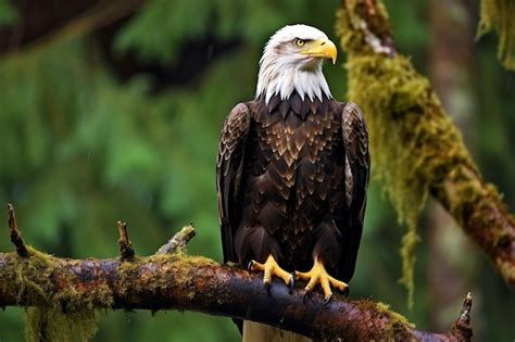 Premium Photo | Majestic bald eagle perched on a rocky cliff