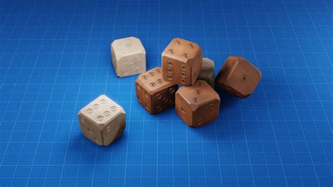 Stylised Old Bone and Wood Dice 3D Model $9 - .blend .obj .fbx - Free3D