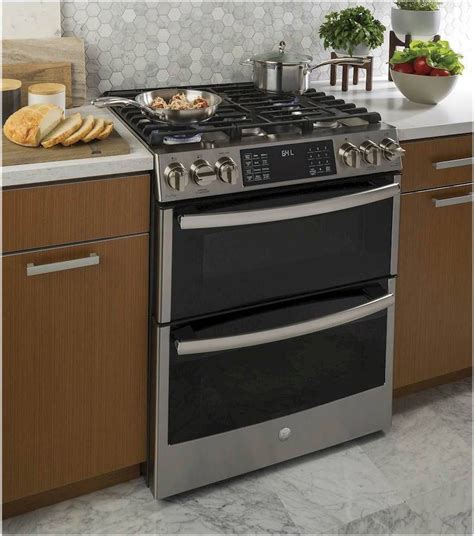 Best Buy: GE Profile Series 6.7 Cu. Ft. Slide-In Double Oven Gas ...