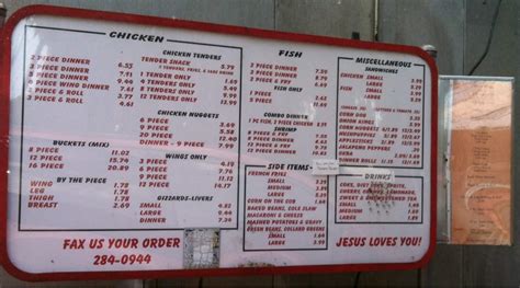 Menu at Country Chicken 'n Fish restaurant, Lakeland