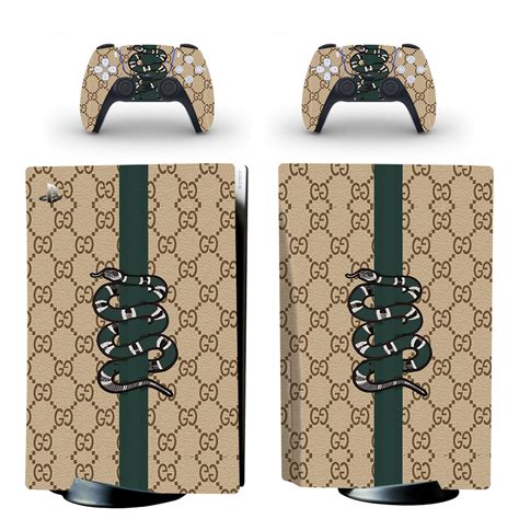 Gucci Pattern With Snake PS5 Skin Sticker Decal - ConsoleSkins.co