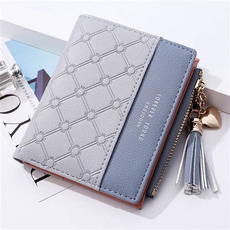 Fashion Women Short Wallets Female PU Leather Wallet Ladies Purse Zipper Clutch Bag Money Card ...