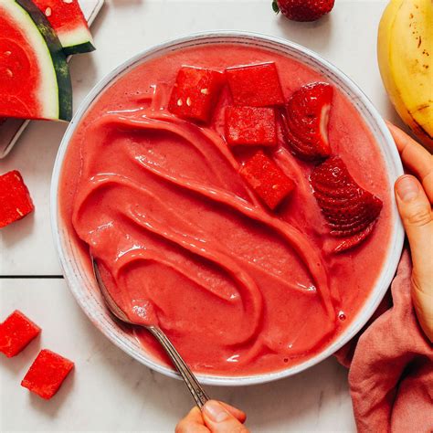 Strawberry Watermelon Sorbet (5 Minutes) - Minimalist Baker Recipes